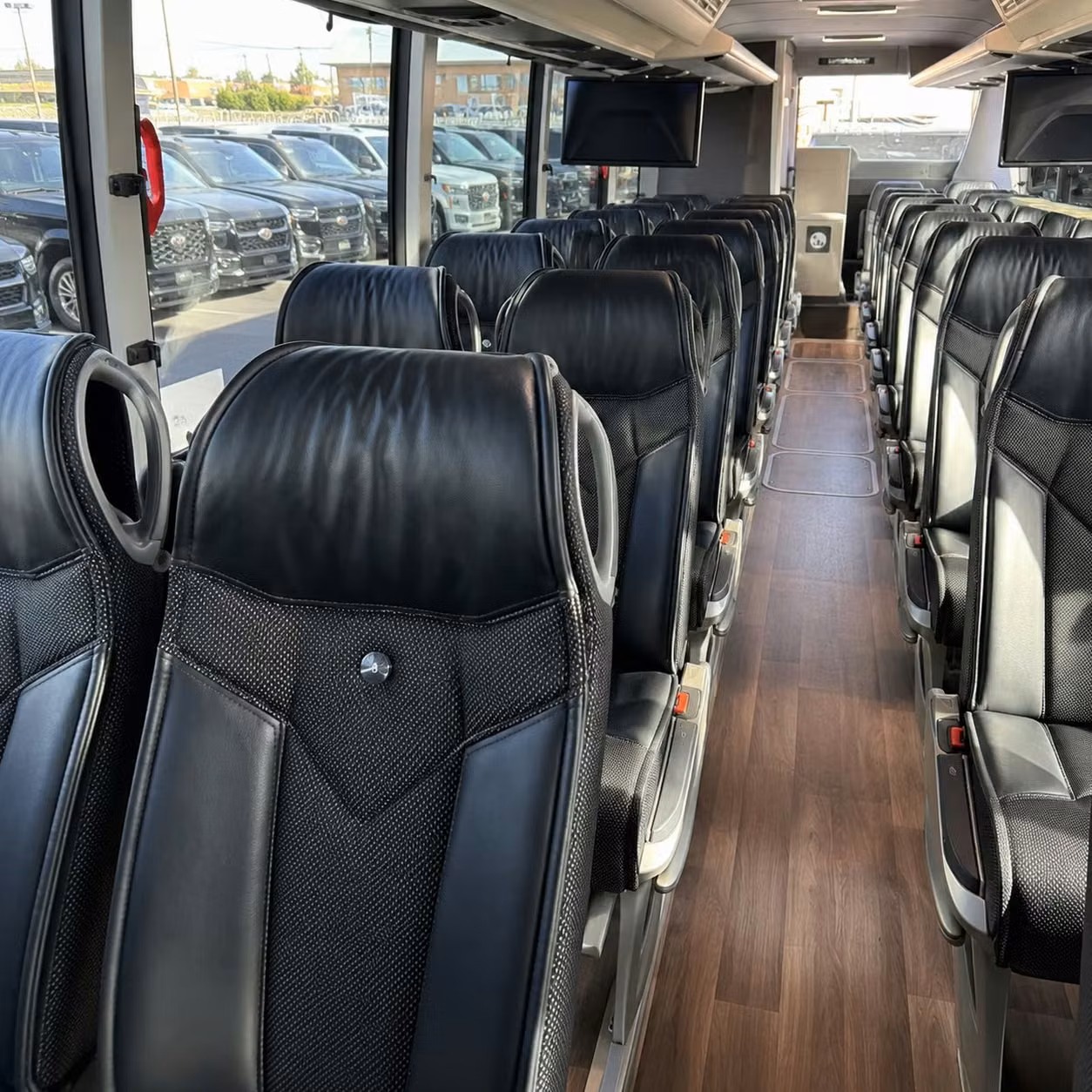 56 passenger charter bus interior